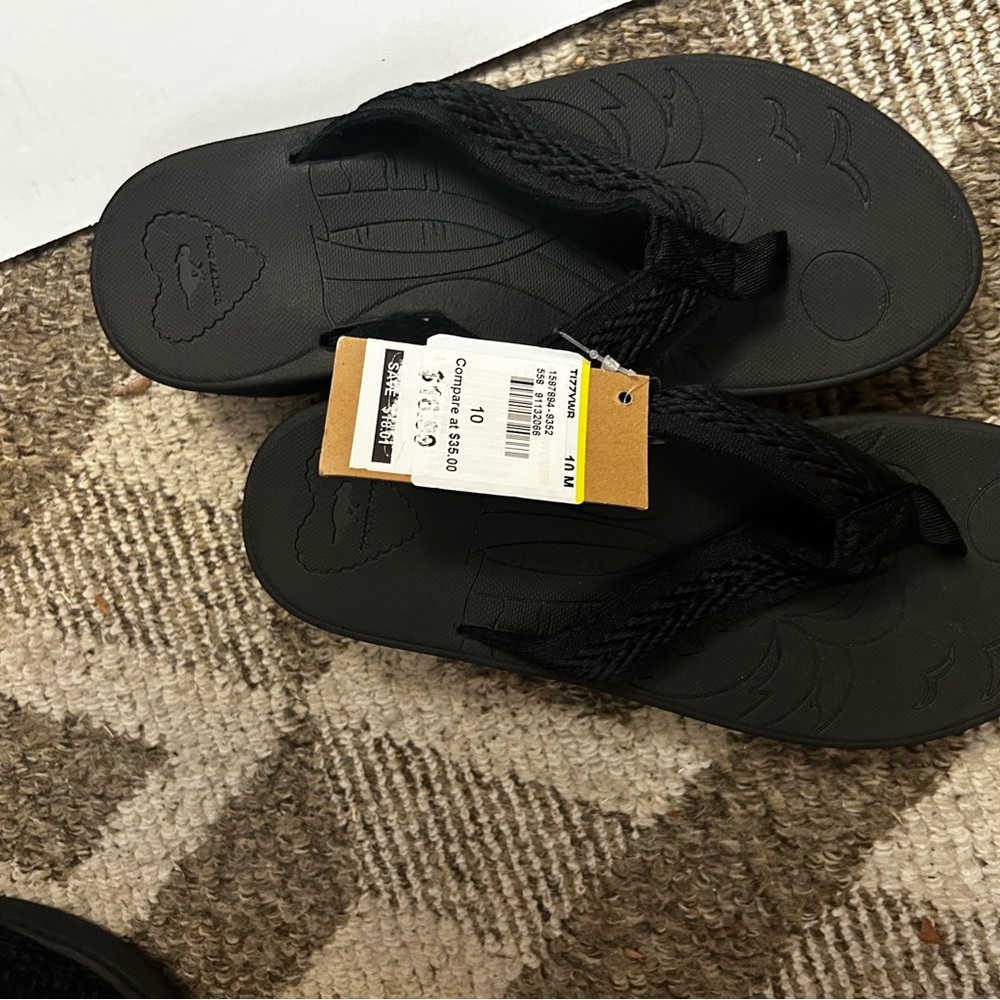 Black Braided Rocketdog Flip Flop Sandals